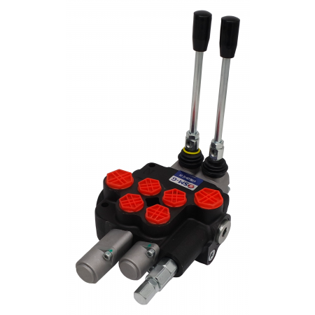 ROZDZIELACZ HYDR. 2 SEKCJE 80L ZATRZASK DWUSTRONNY